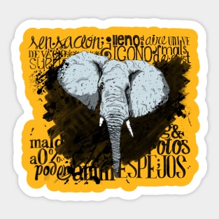 Elephant Typography Sticker